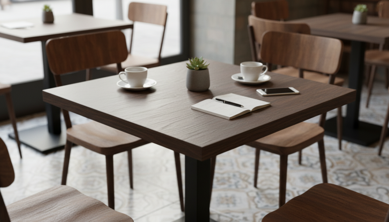 Столешница шпон дуба на основе ВЛАГОСТОЙКОГО МДФ (Квадратная) Кофе_3