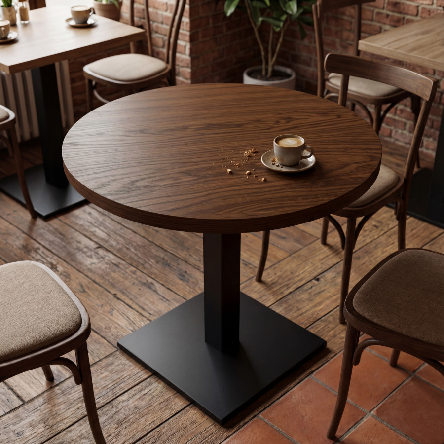 Столешница шпон дуба на основе ВЛАГОСТОЙКОГО МДФ (Круглая) Кофе_3